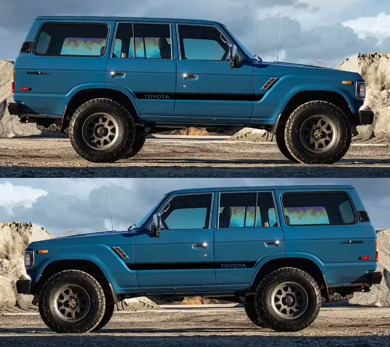 Side Door Decals Toyota Landcruiser 60 Series Graphics Premium Vinyl