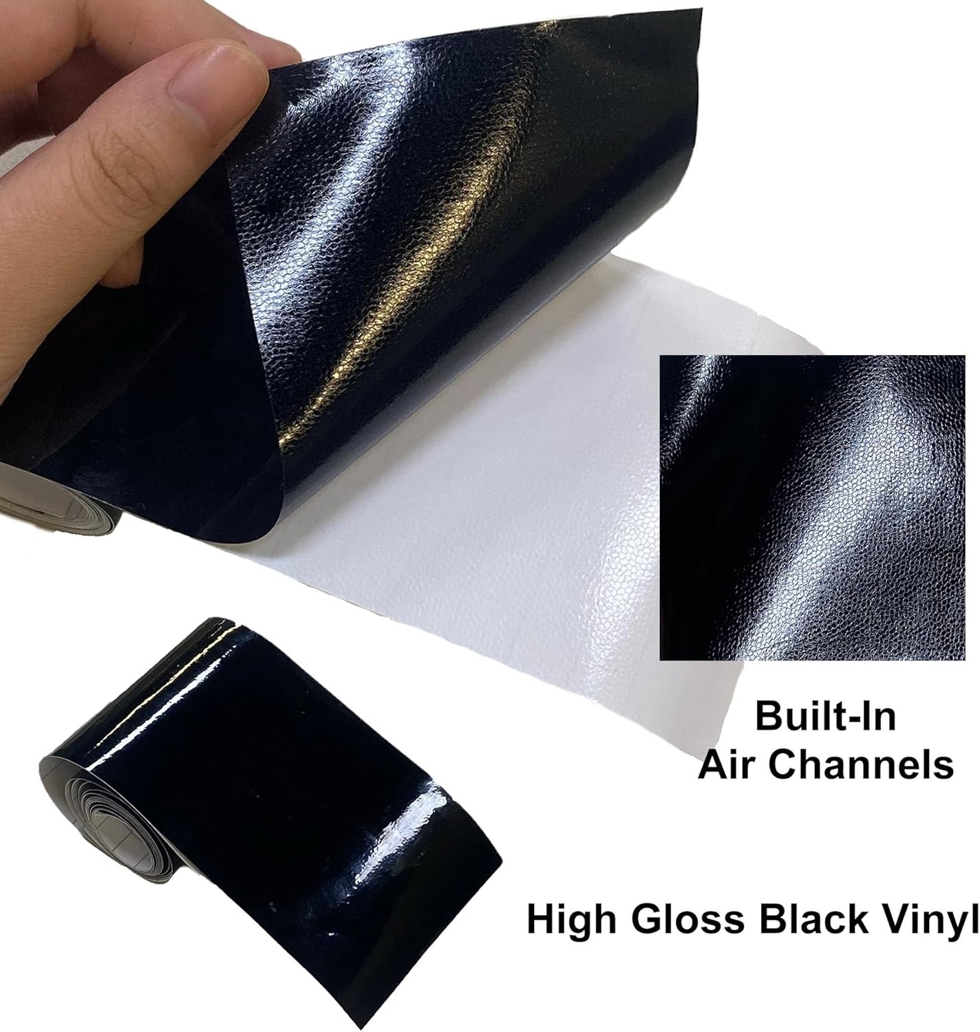 Gloss Black Cars Vinyl Film Tapes Kit for Blackout Window Trim Door 4in x 30feet