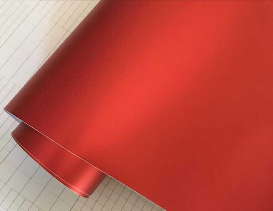 Whole Car Wrap 50FT x 5FT Metallic Satin Matte Chrome Red Vinyl Film Bubble Free