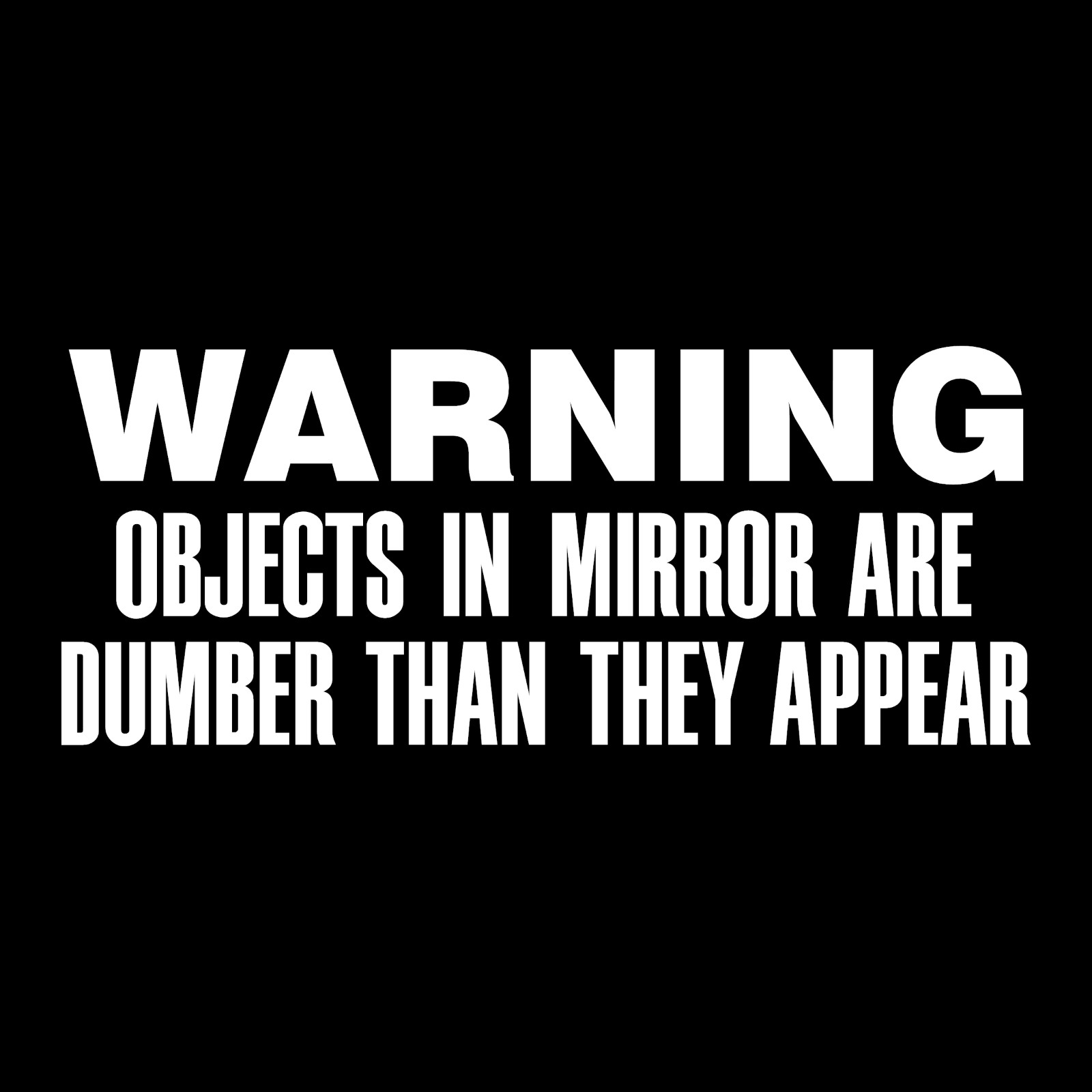 Funny Warning Objects in Mirror Car Truck Window Wall Laptop Vinyl Decal Sticker