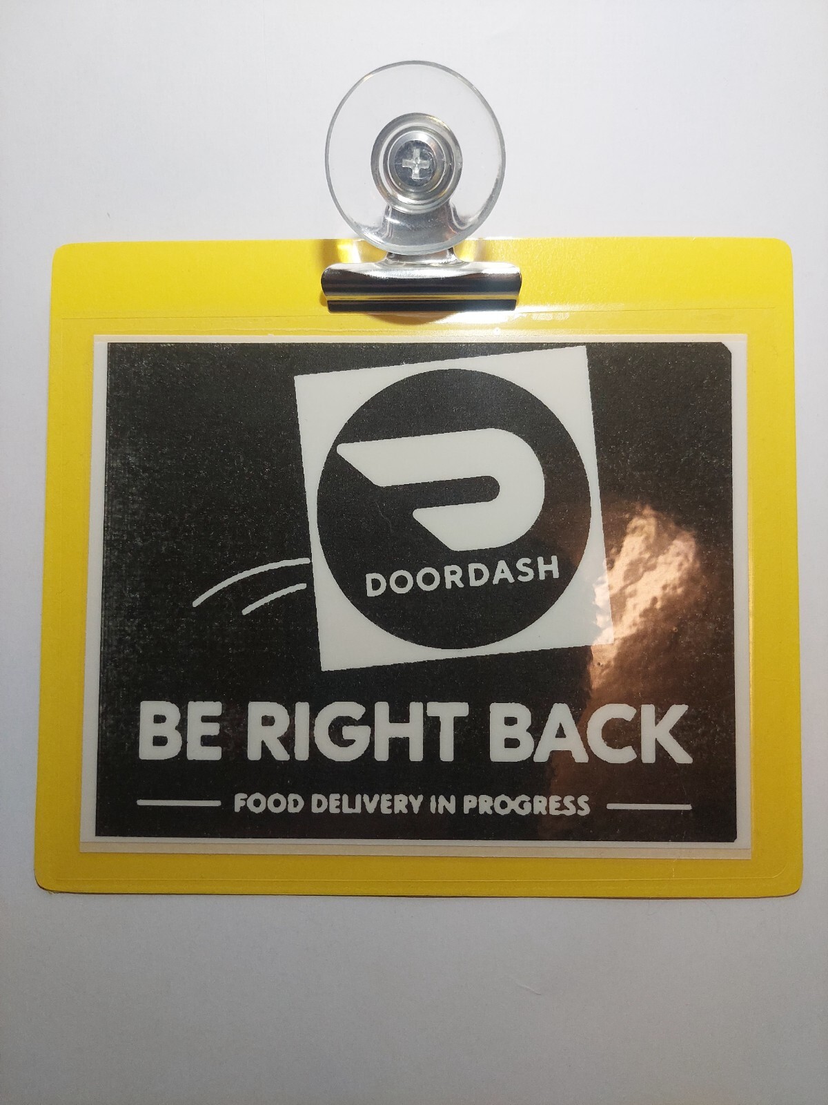 #1 Delivery In Progress Doordash Sign+Mount Eco-Friendly Thermal Printing 6×7″