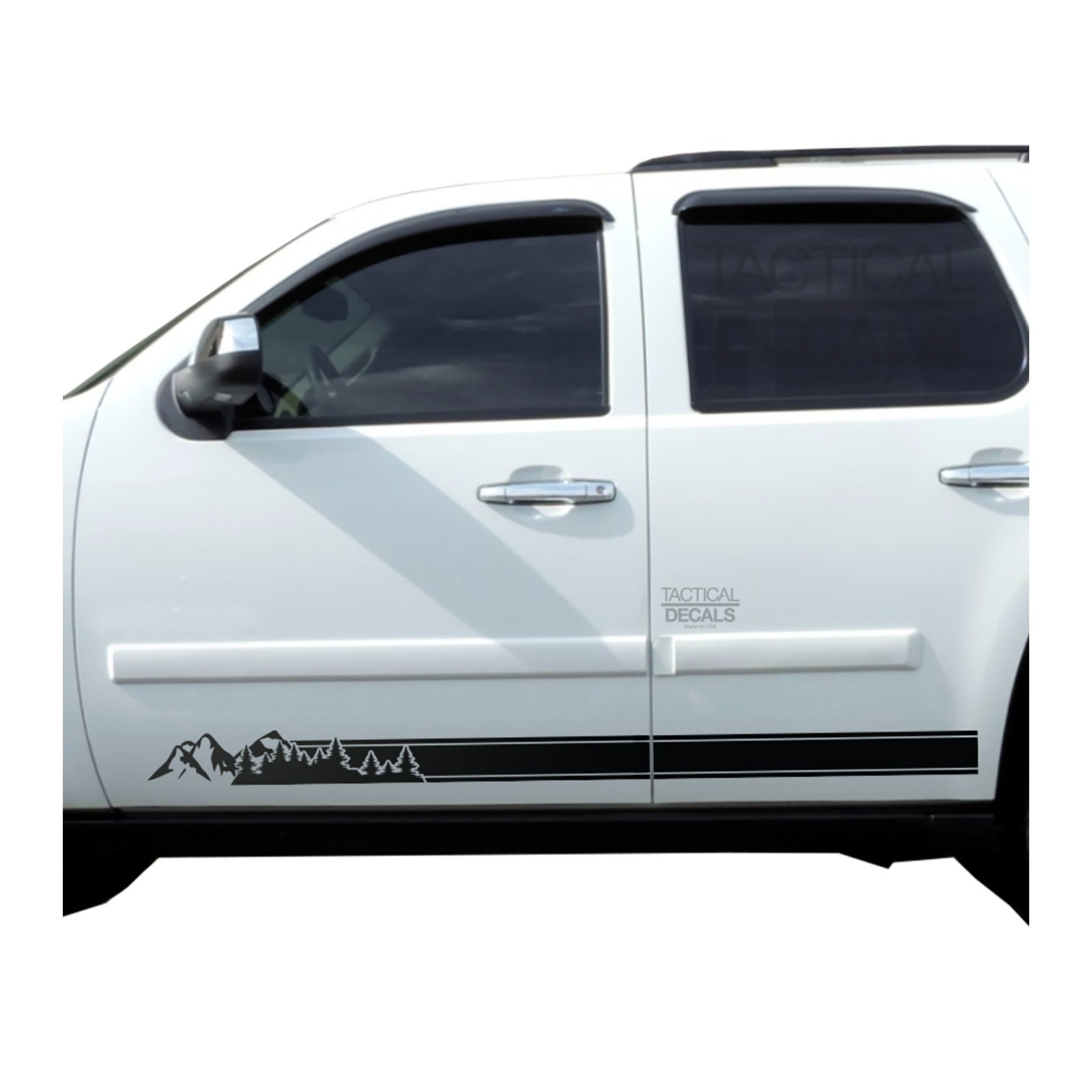 Outdoor Mountain Racing stripes graphic Decal for 2007-2014 Chevy Tahoe CT3-RPK5