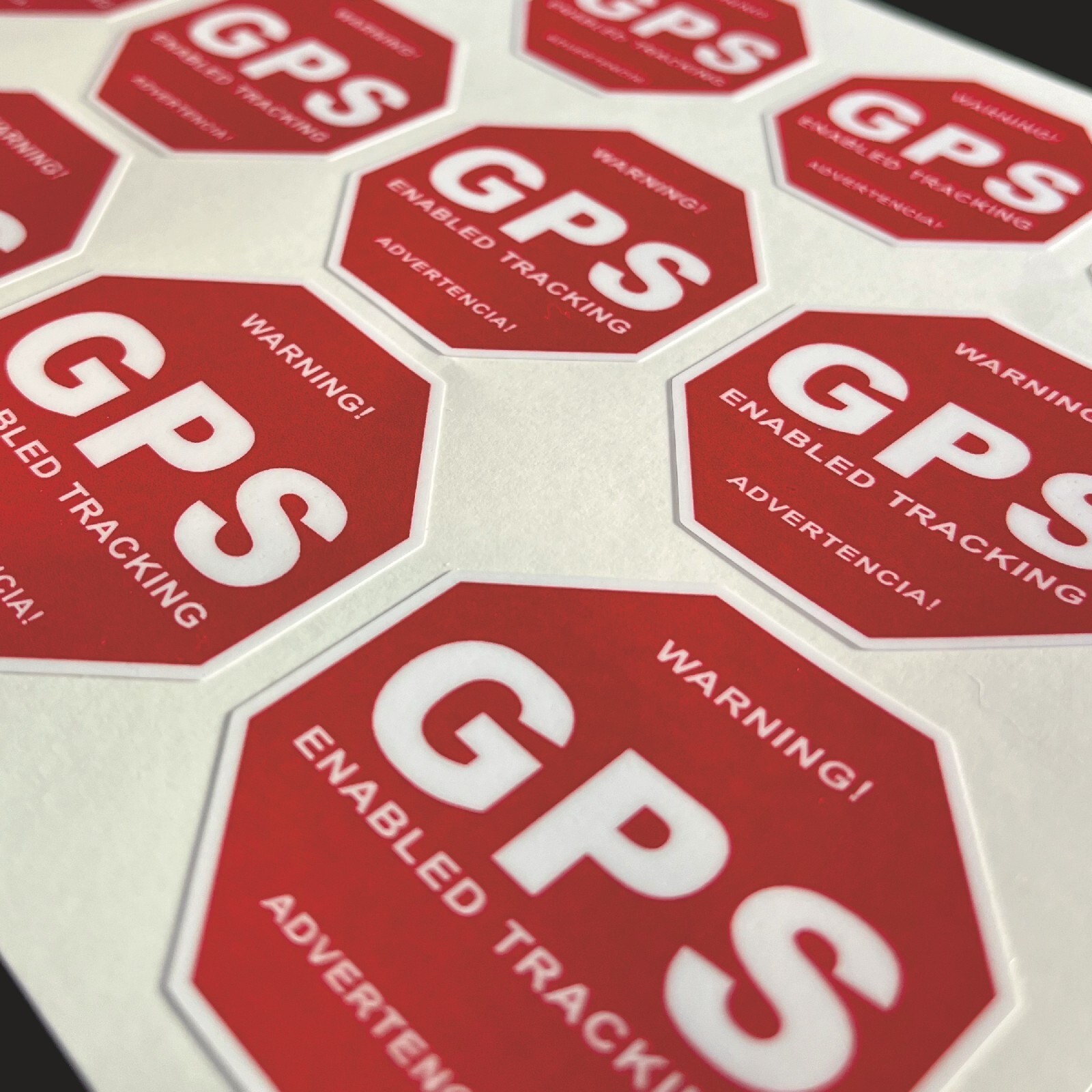 13 PACK GPS Tracking Warning Theft Deterrent Laminated Stickers High Quality