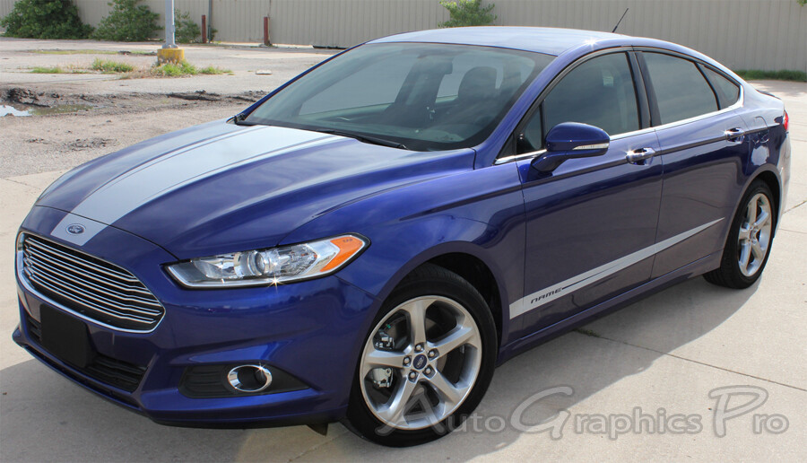 Center Hood Lower Rocker Vinyl Graphics 3M Stripes Decals Ford Fusion 2013-2020