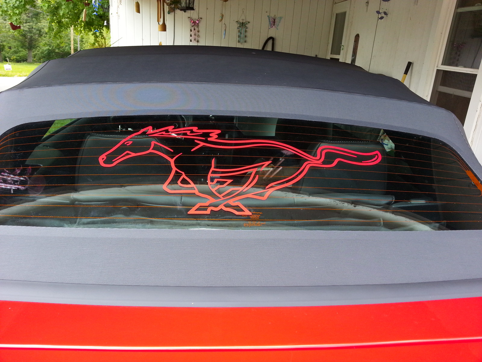 Ford Mustang Rear Window Pony Outline Decal 94-98 99-04 05-09 2010-2014 Graphics