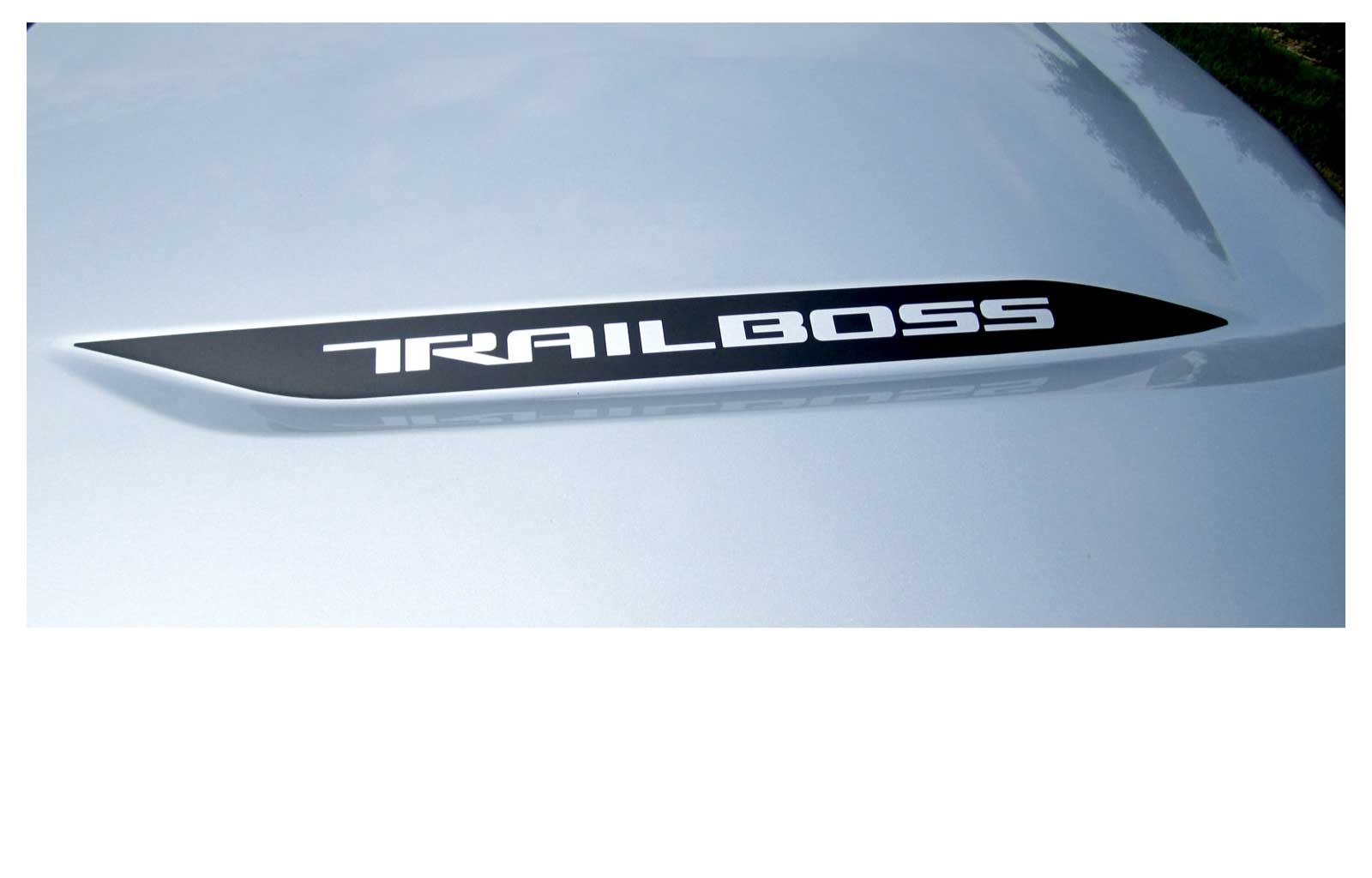 Chevy Silverado Matte Black Trail Boss Hood Decals 2019-2025 Set of 2