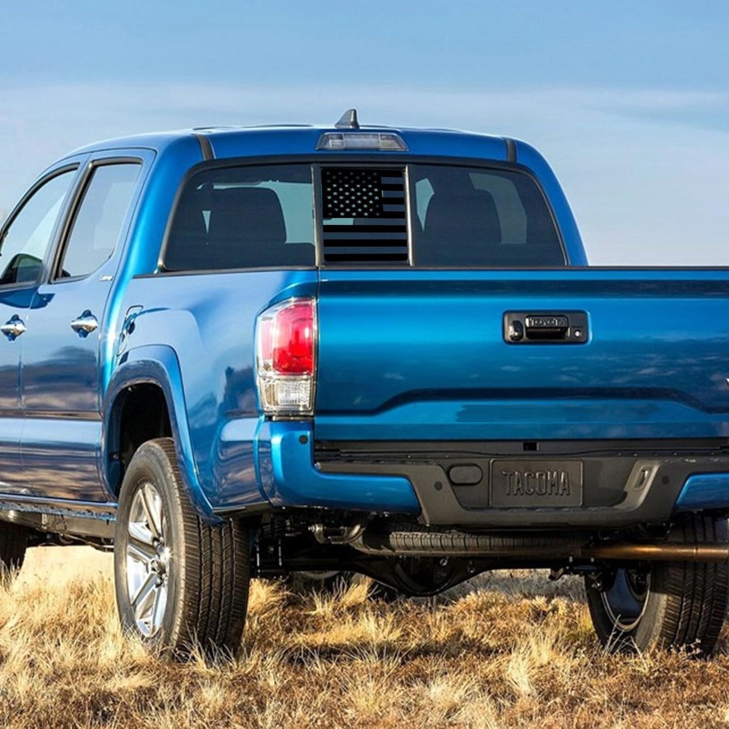 American Flag Rear Middle Vinyl Window Sticker Decal For Toyota Tacoma 2016-23