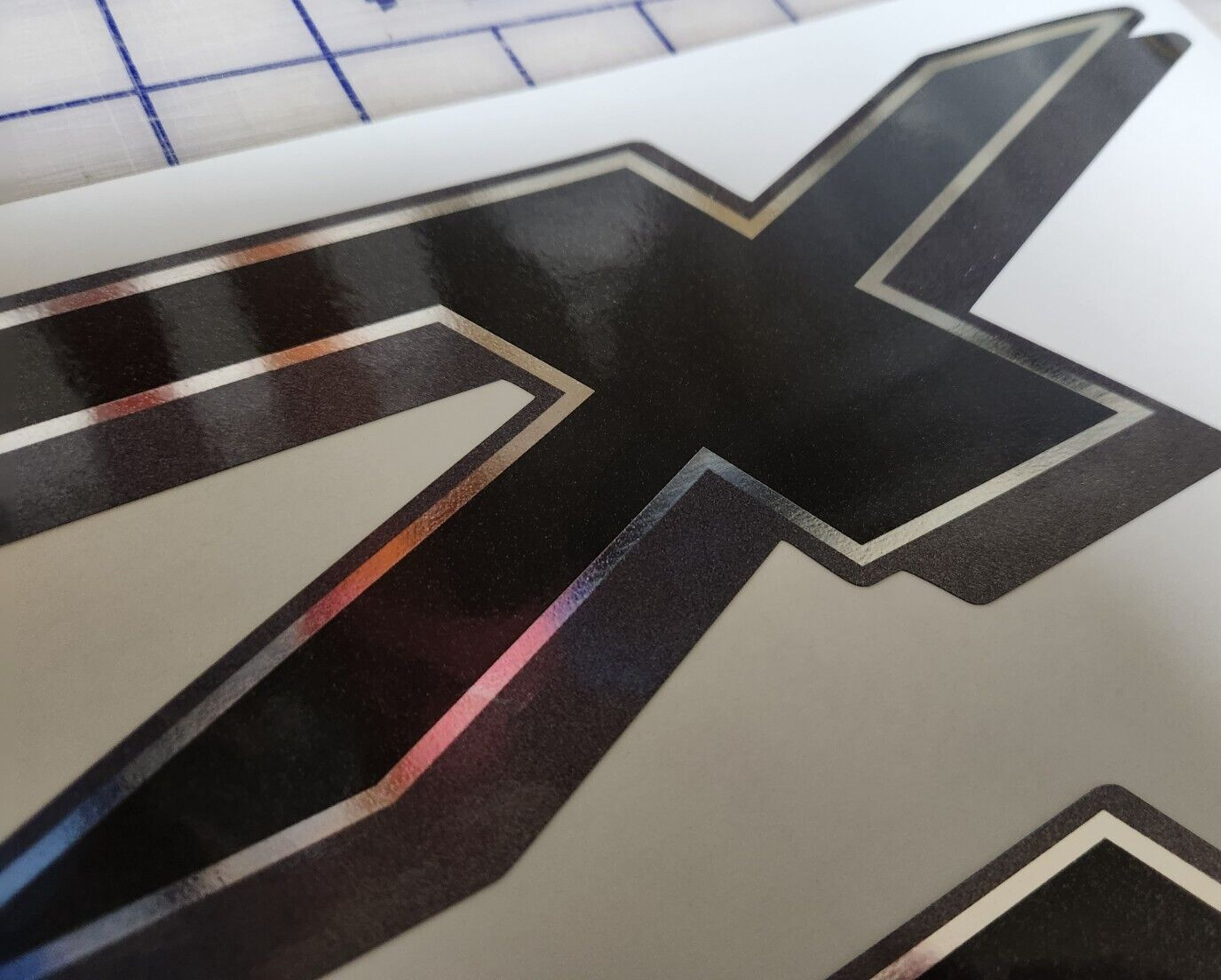 Pair LARGE Chrome/Gray STX Decals fits Ford F150 or other Models TOP QUALITY