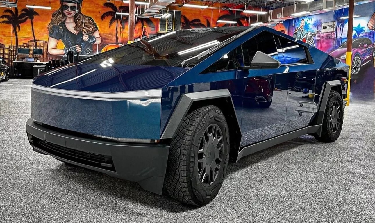 For Cybertruck Precut PPF Paint Protection Film Wrap Change Liquid Metal Blue