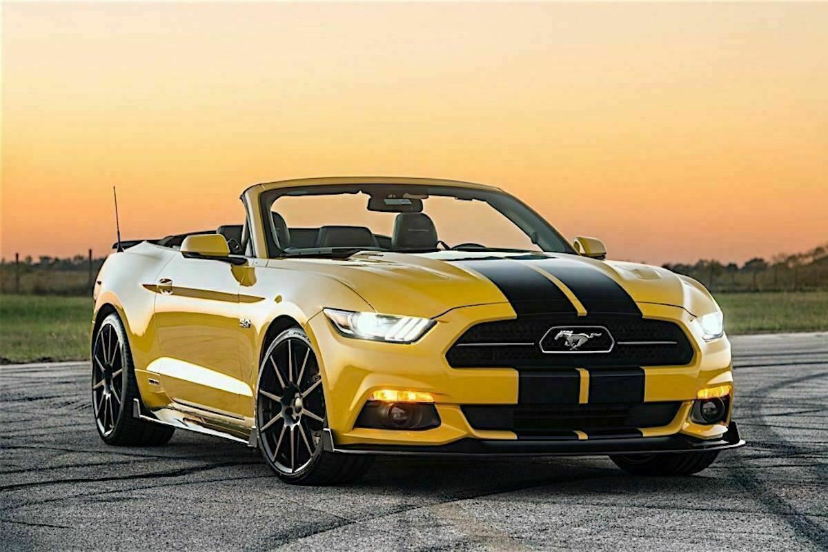 Black Double Racing Stripe Full Body Hood to Roof Sticker Decal for Ford Mustang