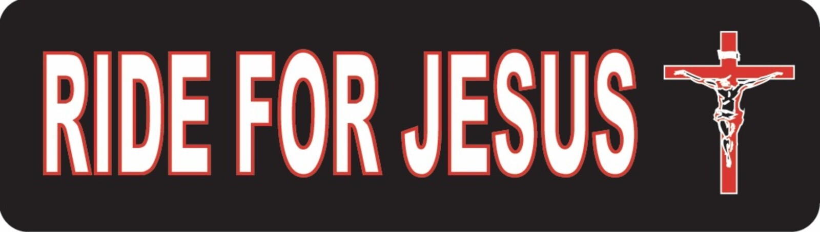 Ride For Jesus Motorcycle Helmet Sticker E