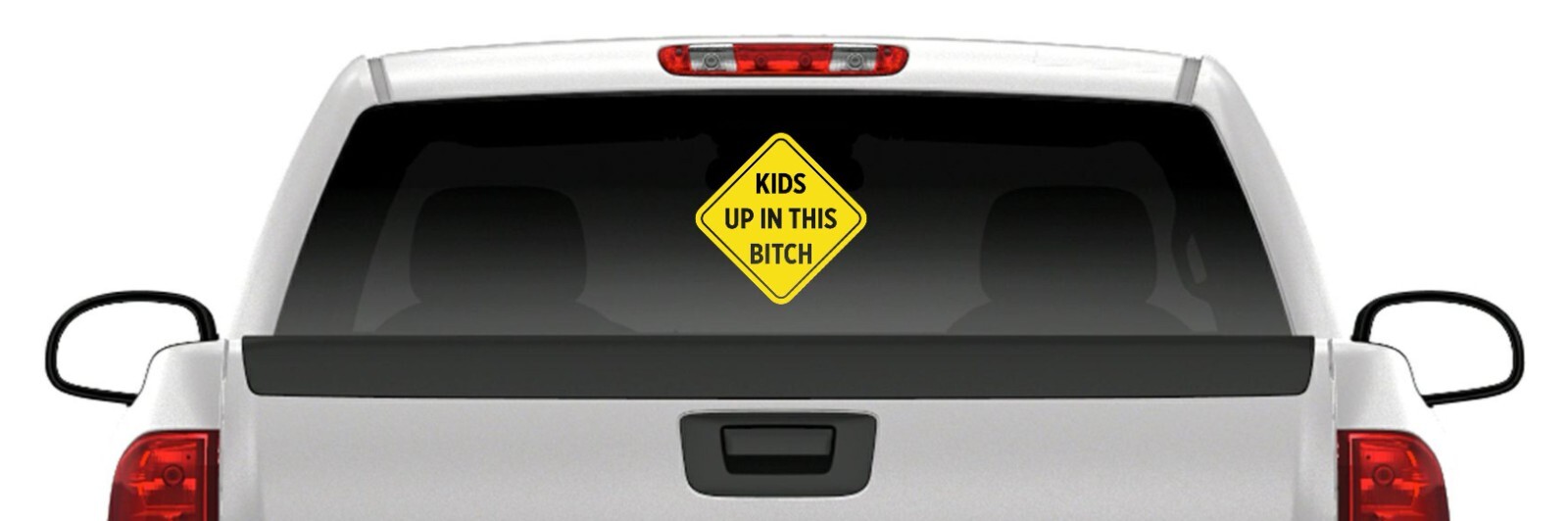 Kids Up In This Bitch Sticker Children Kids Sign Car Truck Mini Van Vinyl Decal
