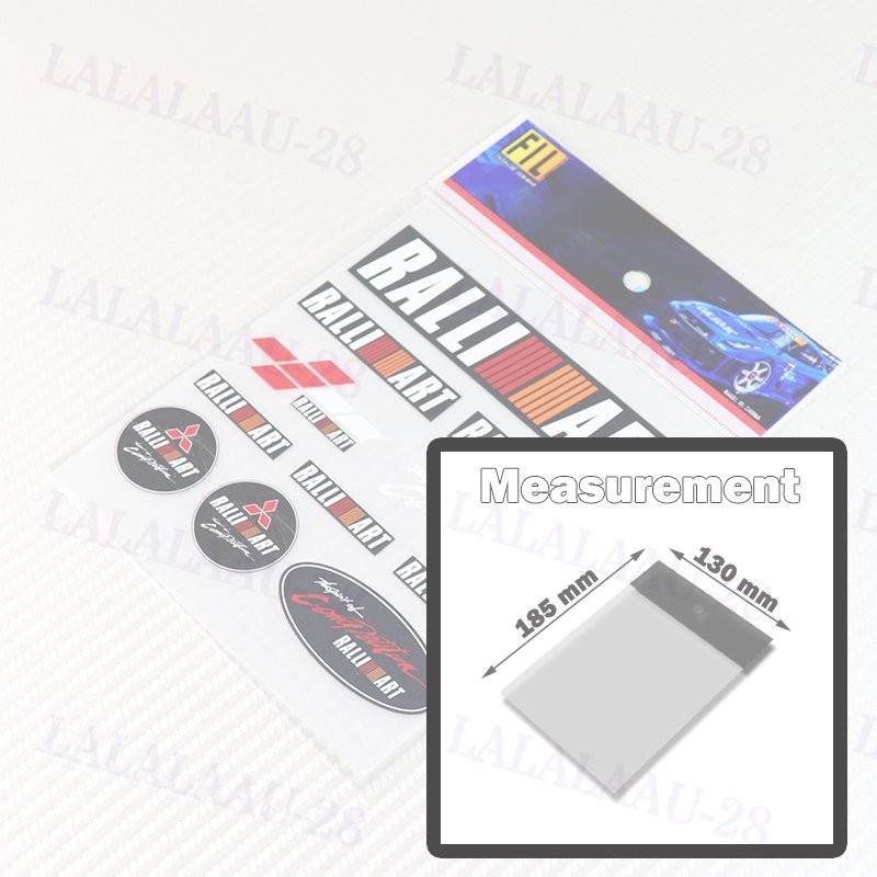 Small 11pcs RALLIART Small Reflective Decal Sticker Window Vinyl For MITSUBISHI