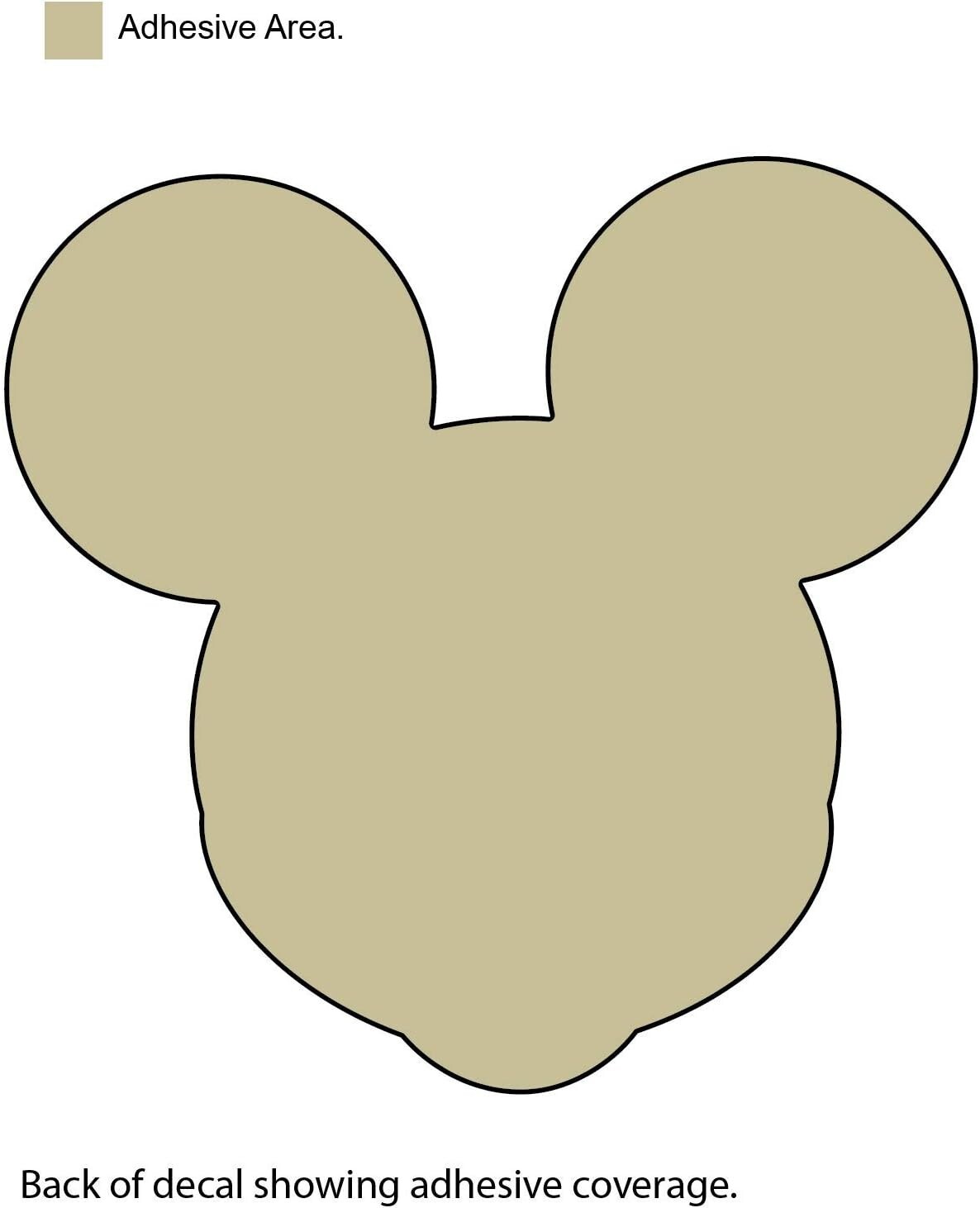 Mickey Mouse Aluminum 3-D Decal – 4″ W x 3-1/2″ H – Flt or Curved Surface OK