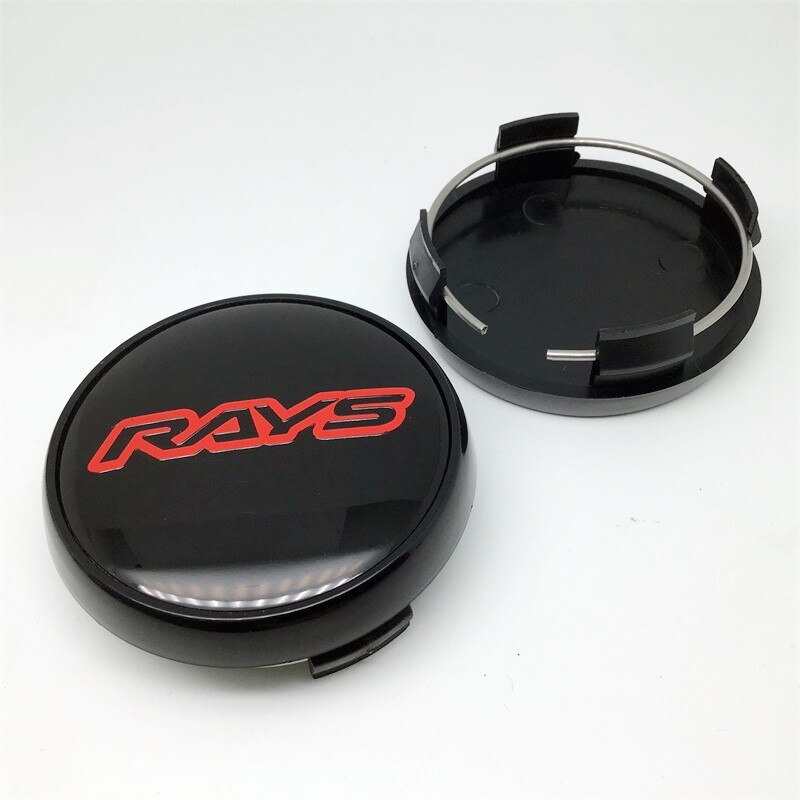 4pcs 60 mm for RAYS Black Red Alloy Wheel Center Caps Hub Caps Rim Caps Rim TE37