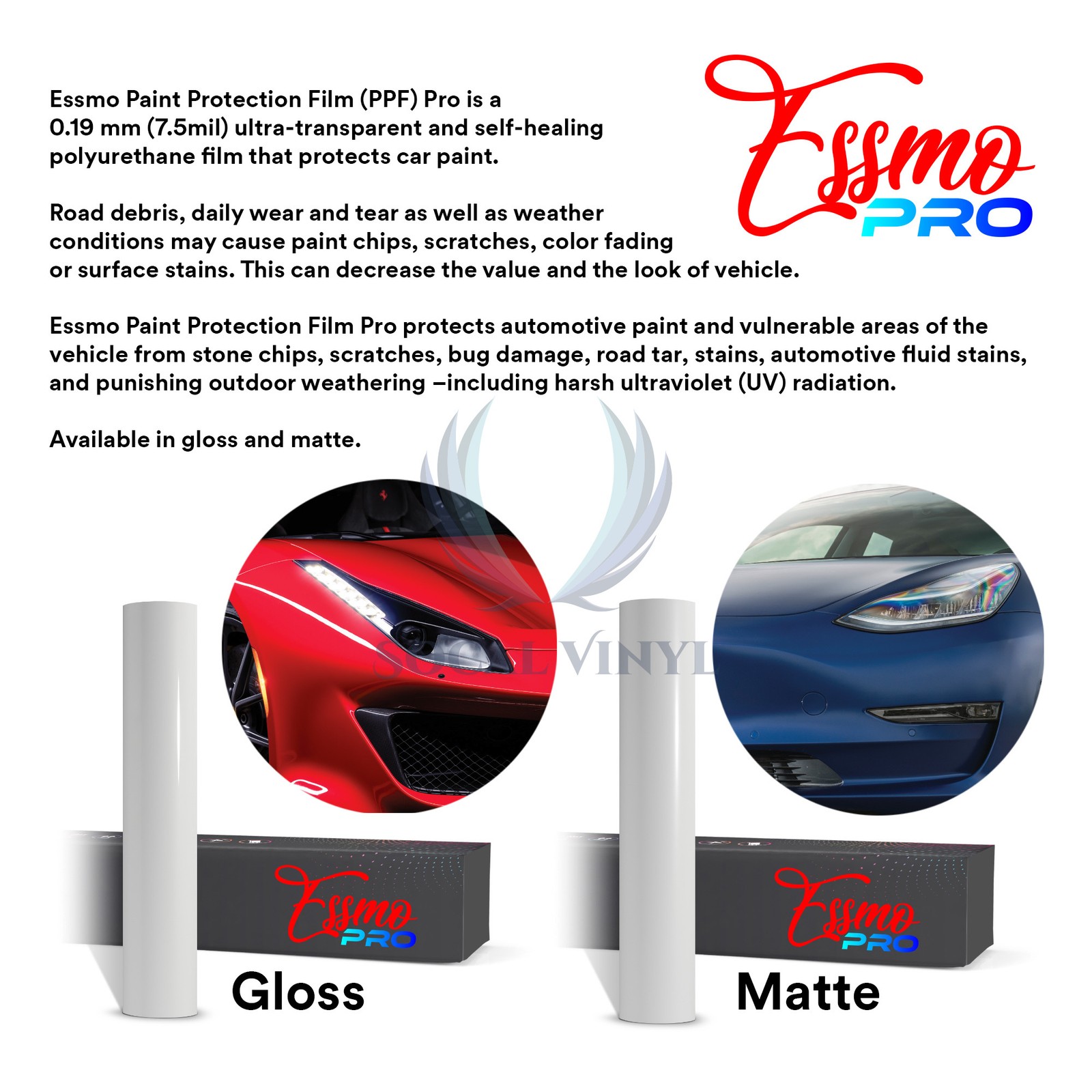PPF Paint Protection Film PRO Gloss TPU Clear Wrap Scratch Resistant Shield