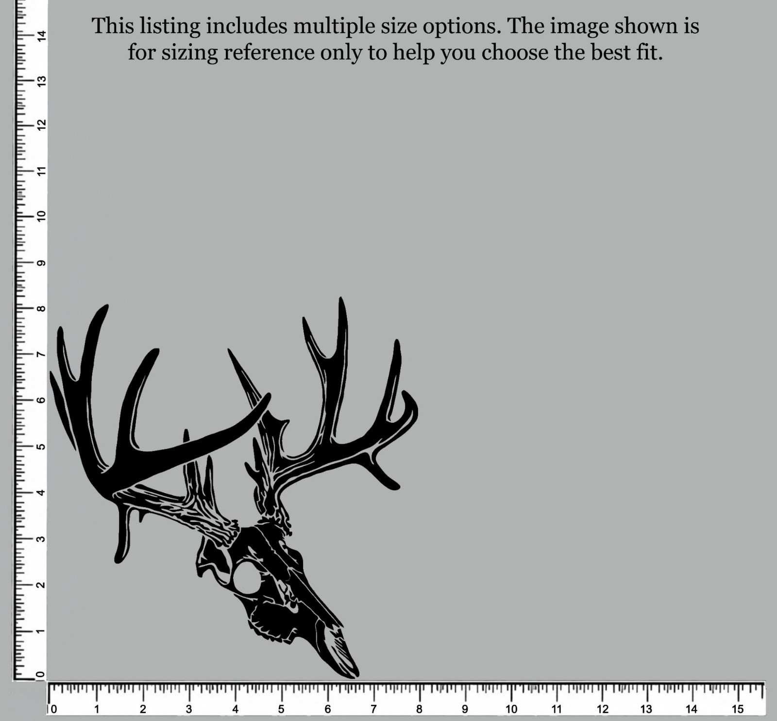 Deer Skull Car Window Vinyl Decal Hunting Truck Graphic Outdoors Sticker