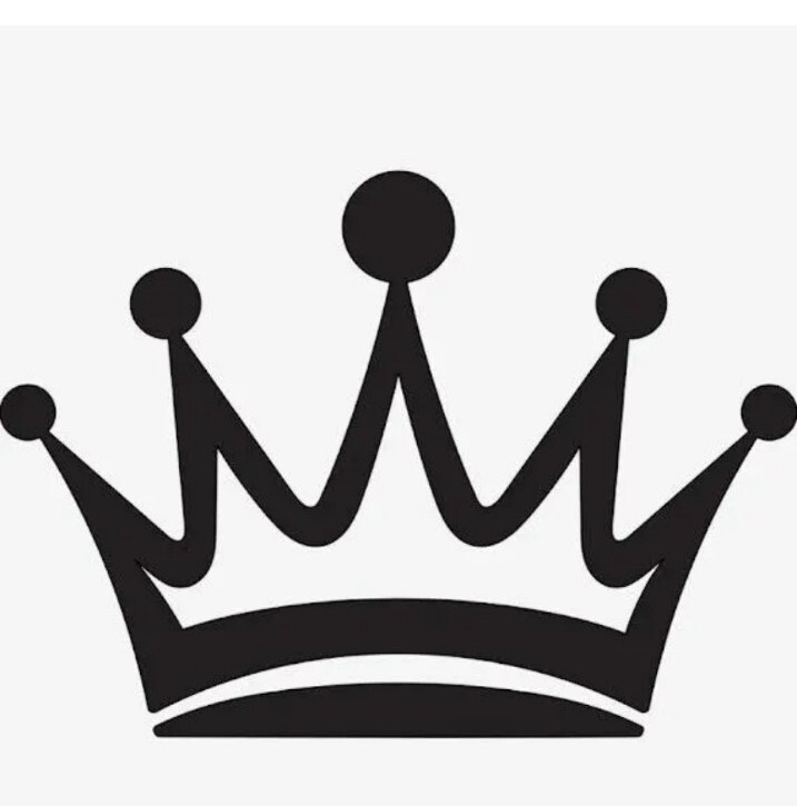 King Queen Crown Vinyl Decal Sticker you choose size and color
