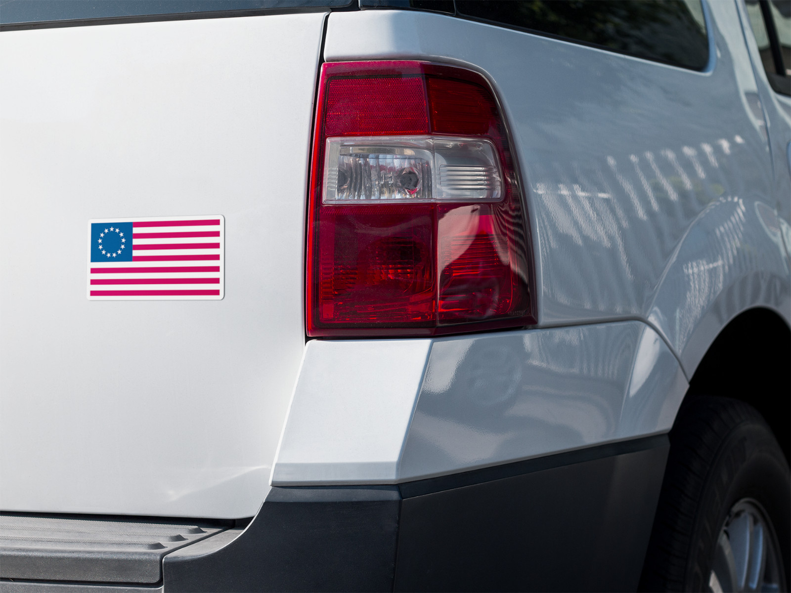 Betsy Ross Flag DECAL Sticker (indoor and outdoor use) Sticker Multiple Sizes