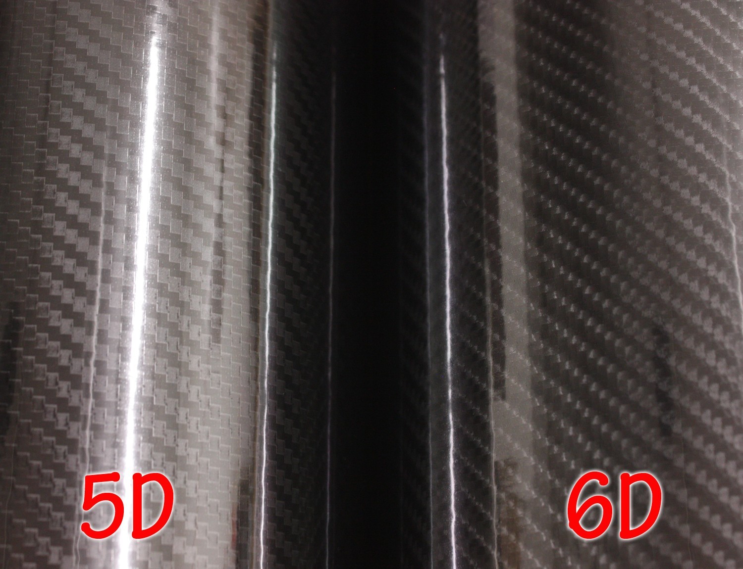 12″ x 60″ Gloss 6D Carbon Fiber Black CF Vinyl Car Wrap Sticker Decal Film