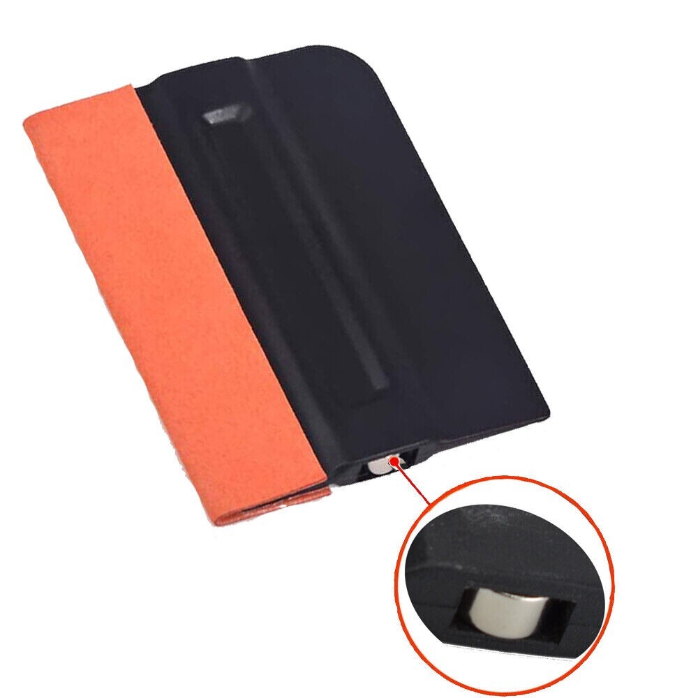 3PC Suede Felt Squeegee W/Magnets Window Tint Scraper Car Wrap Film Vinyl PPF