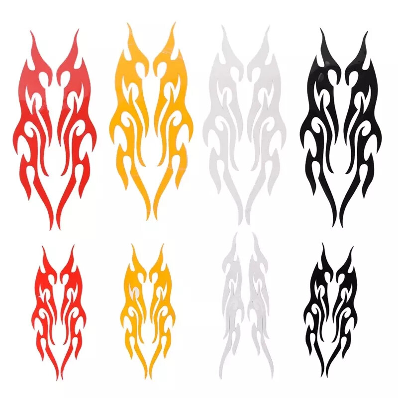 2pcs Car Stickers Reflective Flame Cars Decoration Fire Auto Mirror Sticker