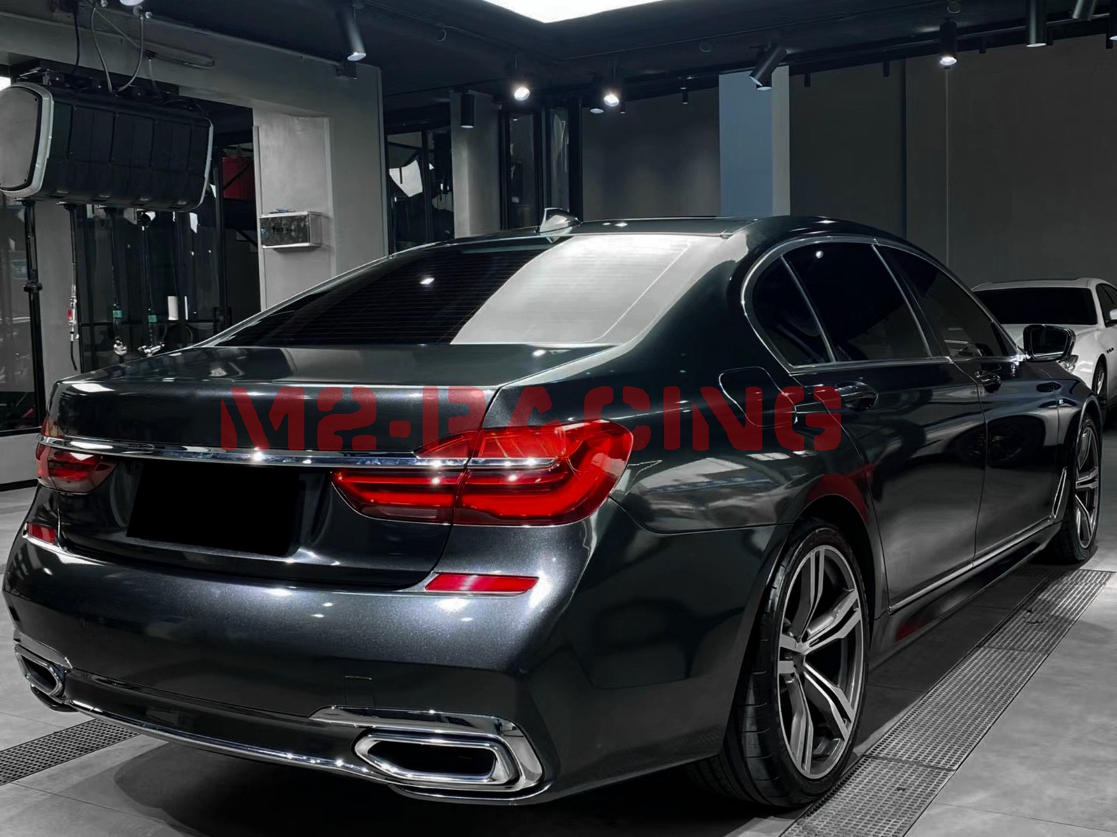 ESSMO PET Super Gloss Metallic Shadow Gray Vehicle Vinyl Wrap Decal Like Paint