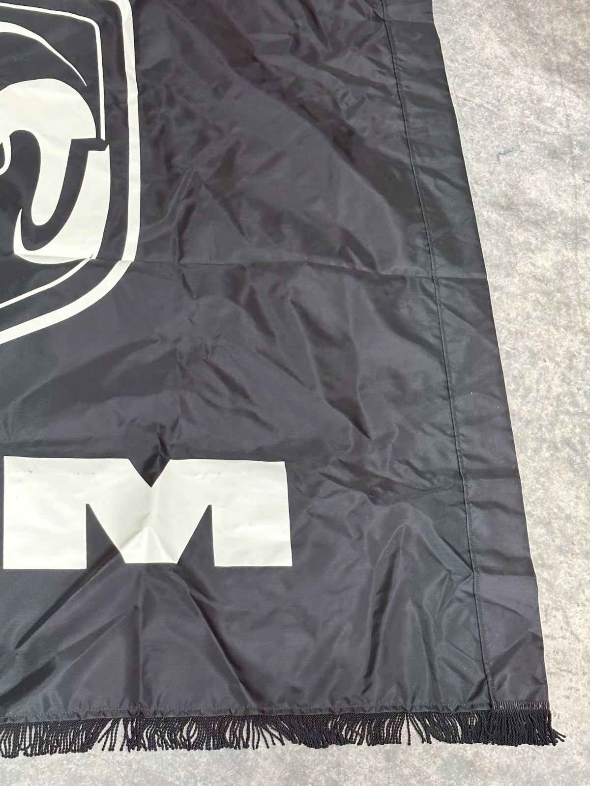 Large 4′ x 5′ Dodge Ram Black & white Logo Vinyl Banner double sided rodeo