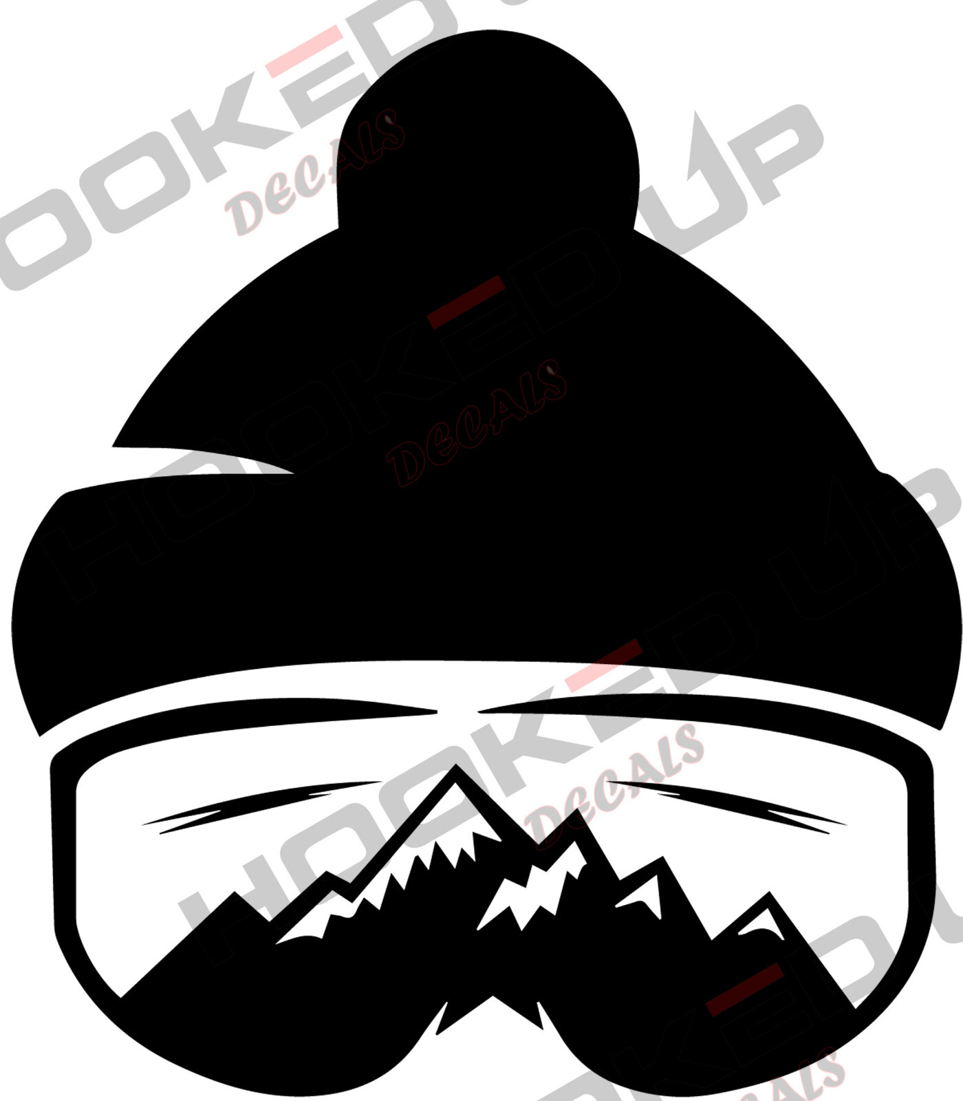 Ski or Winter Sports Badge Vinyl Transfer Decal