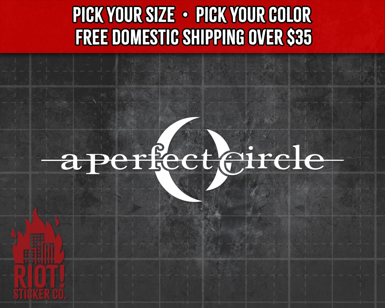 A Perfect Circle Decal for Car Band Logo Sticker for Laptop Tool Rock Decal