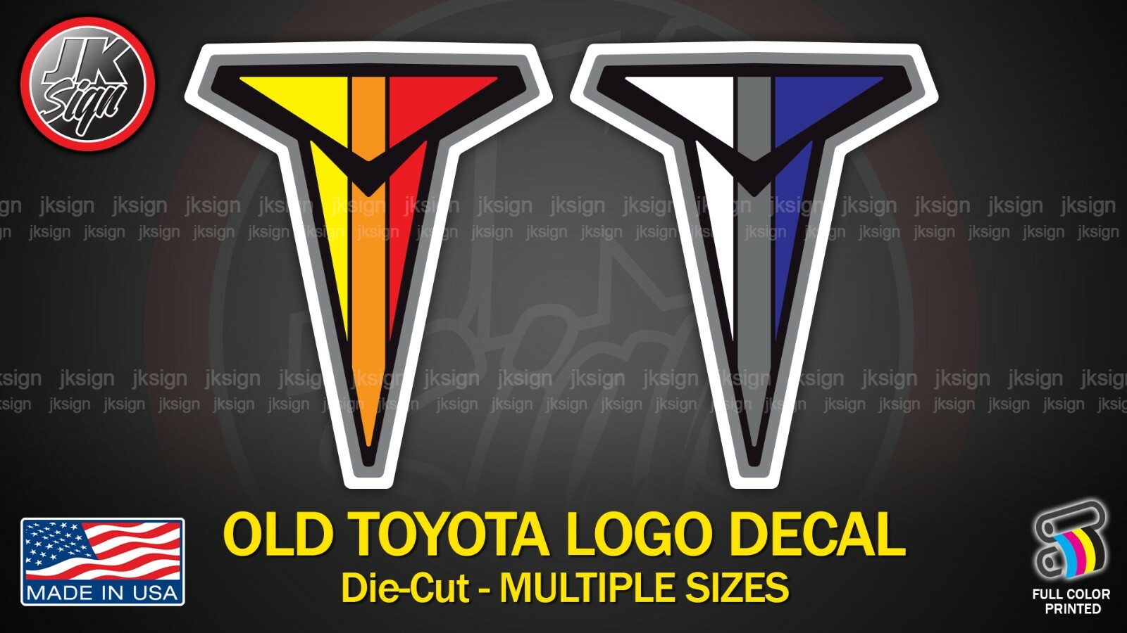 RETRO LOGO Sticker Fits on TOYOTA FJ CRUISER TACOMA 4RUNNER FJ80 FJ60 FJ40