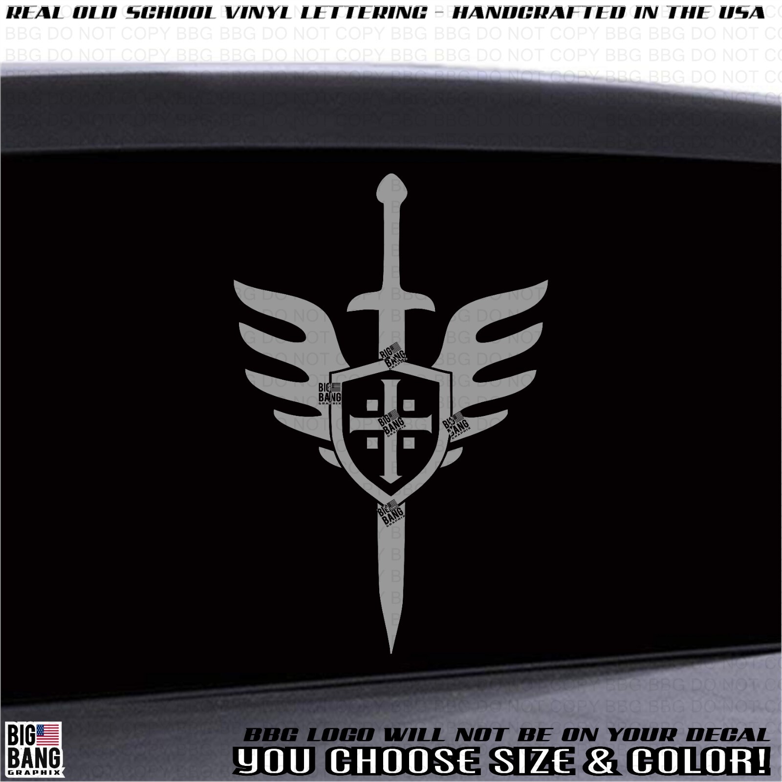 St.Michael Vinyl Decal Sticker Knights of Templar Cross Car SUV Truck RV Window