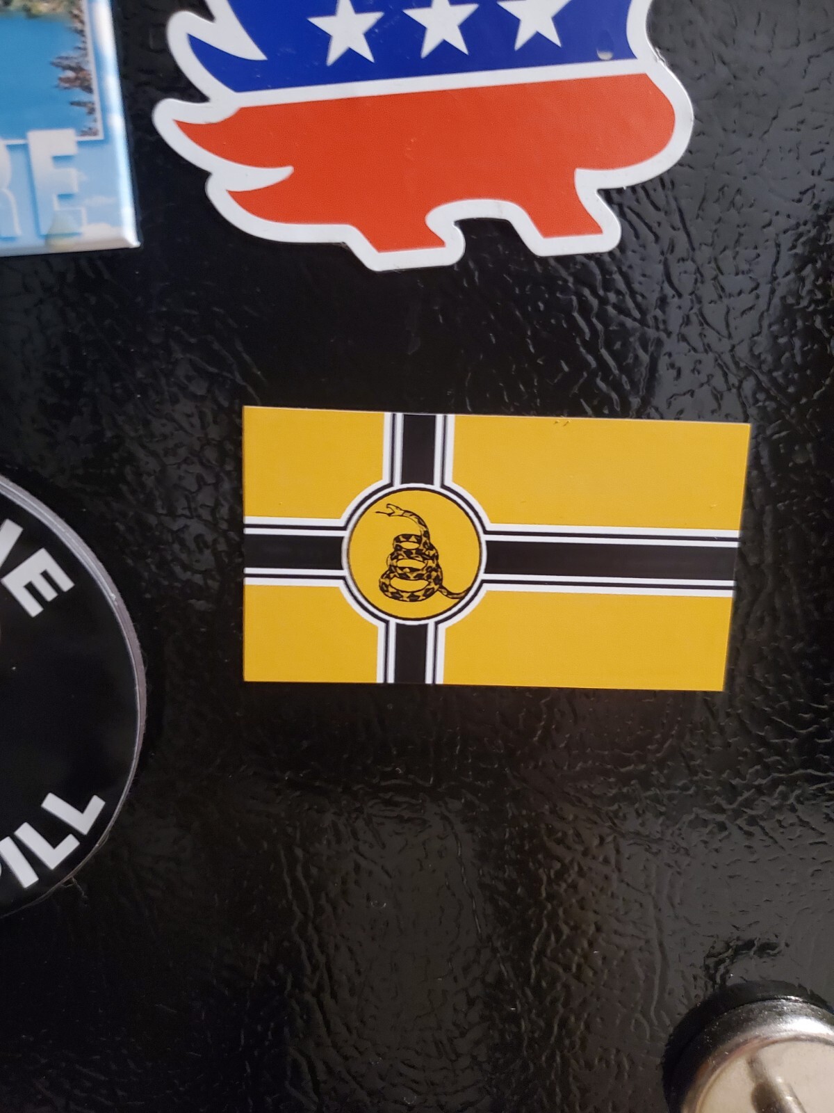 Libertarian Porcupine Sticker Decal Vinyl GADSDEN FLAG 4X6 10 PACK LOT