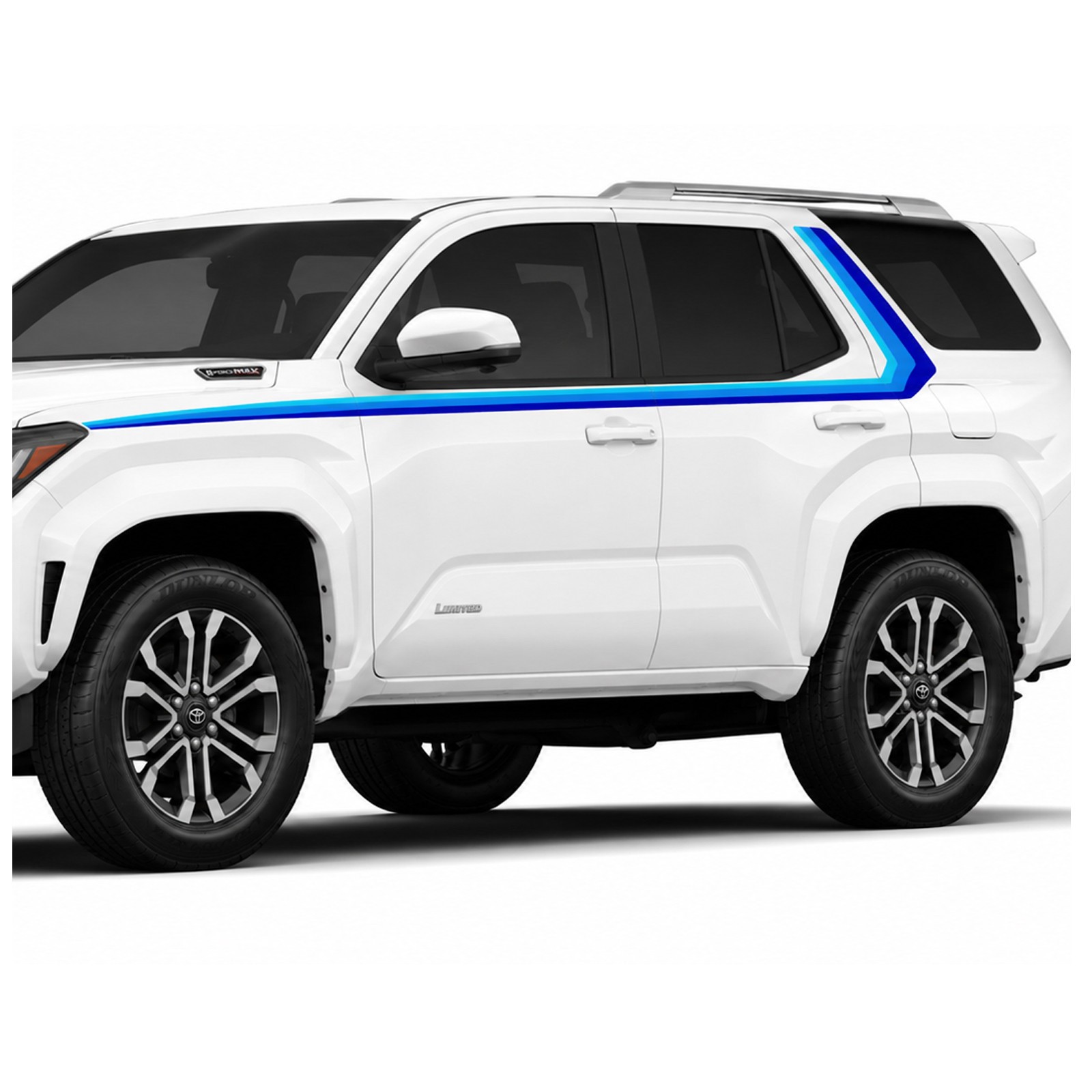 Retro 3 Color Side Racing Stripes Fits 2025 and up Toyota 4-Runner