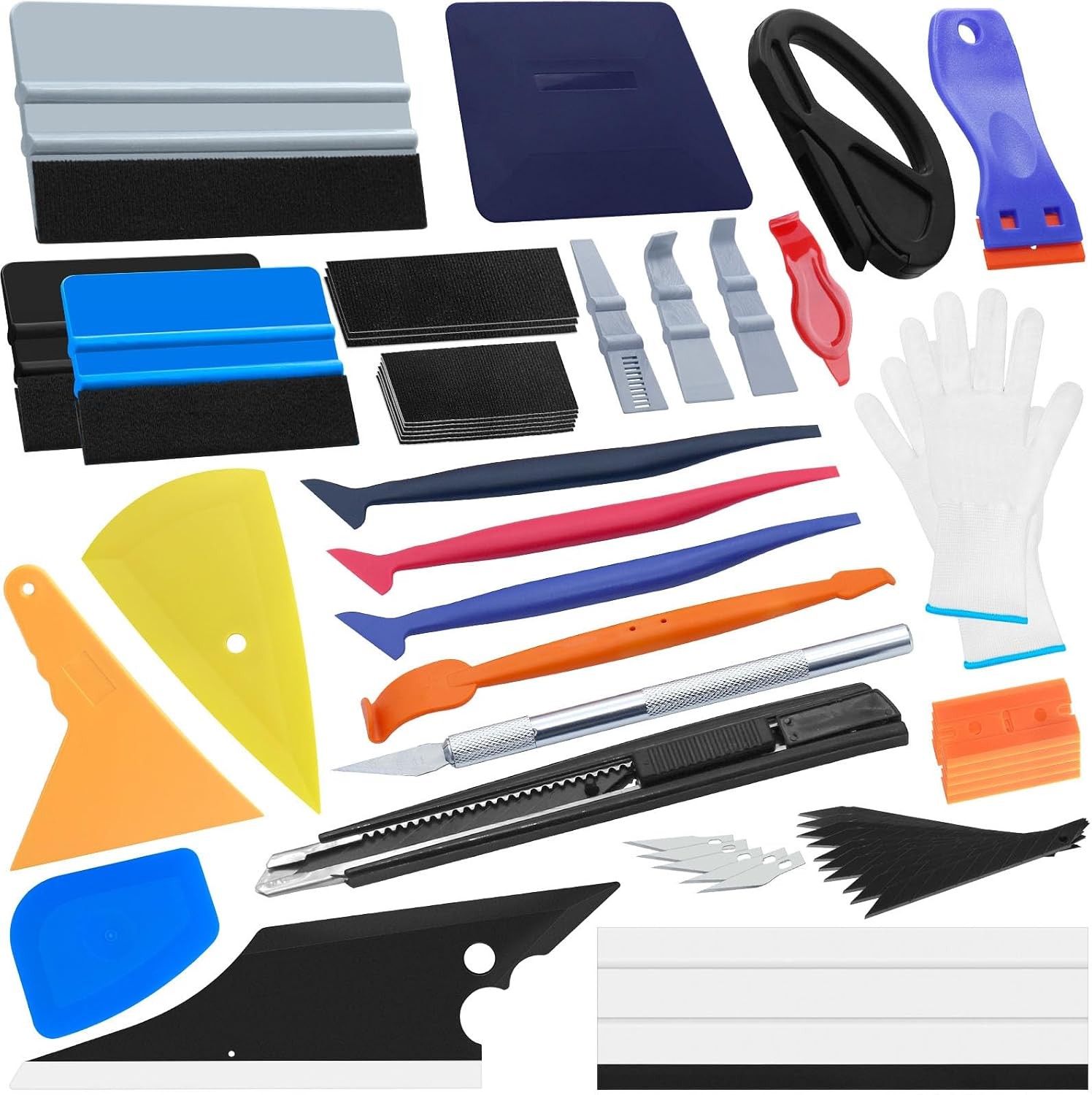 Arayker 27 Pcs Car Vinyl Wrap Applicator Tool Kit Vehicle metallic