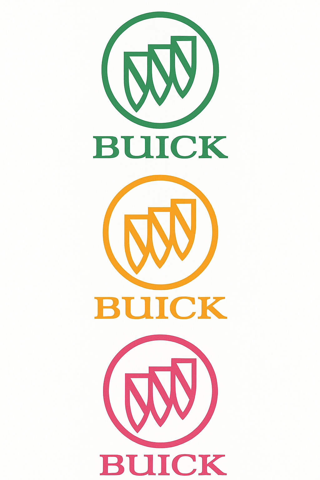Buick Center Cap to windshield size premium vinyl sticker decal multi colors