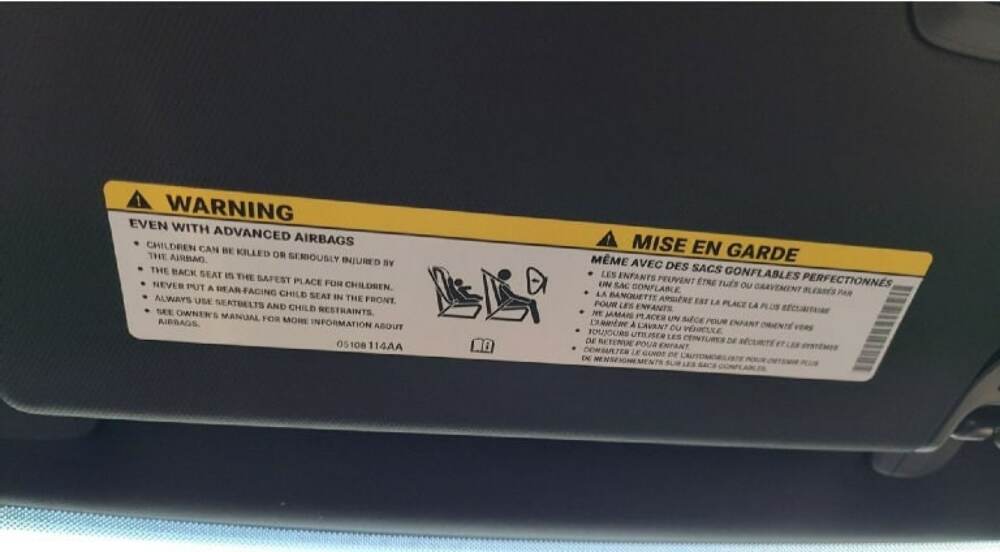 SUN VISOR WARNING LABEL BLACKOUTS for 2019 – 2022 DODGE RAM AND DURANGO