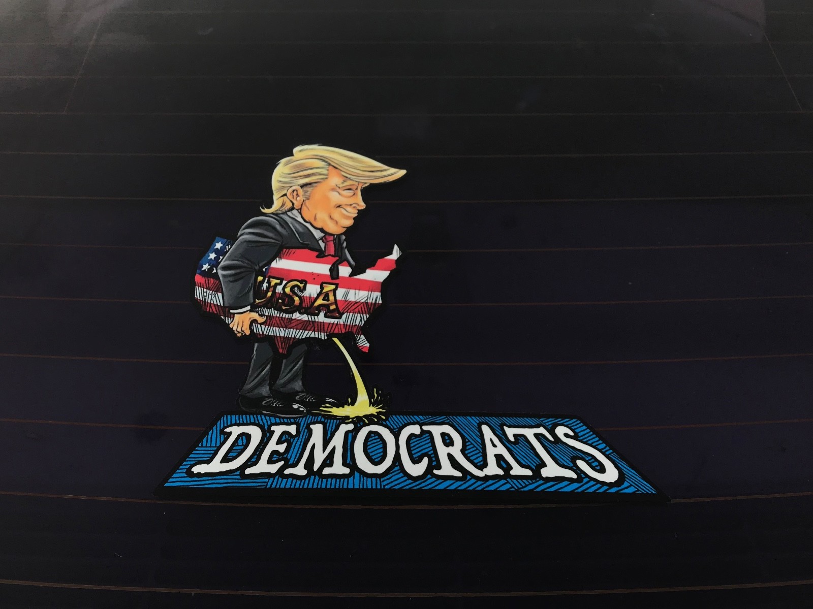 Donald Trump Pissing Bumper Sticker, Trump Pissing Sticker, Trump 2020, MAGA
