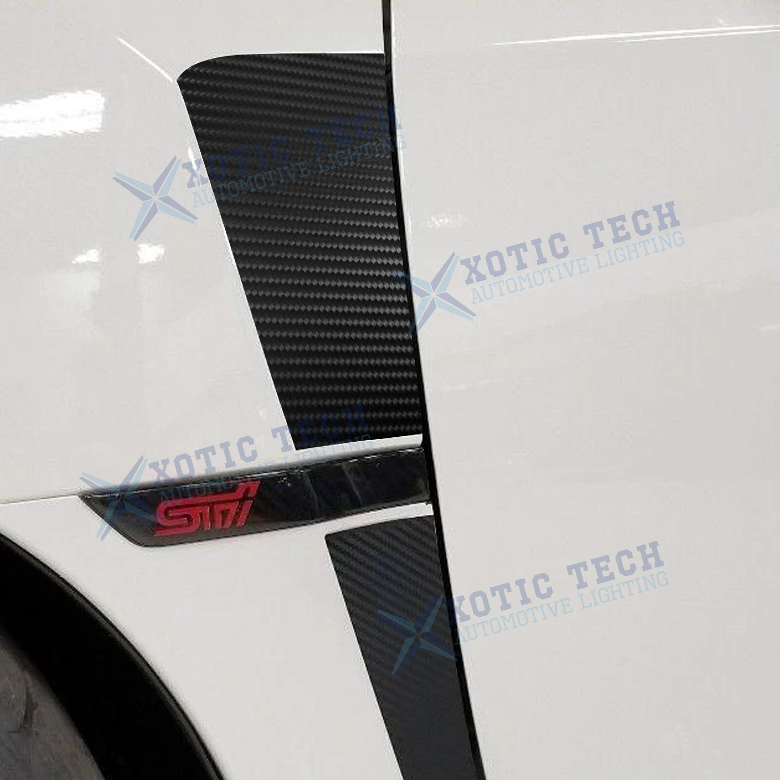 2Pcs Side Fender Upper Air Flow Vent KK Vinyl Decal Left & Right For Subaru WRX