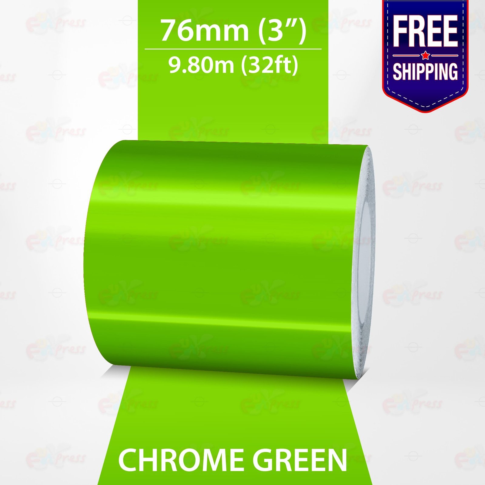 CHROME GREEN 3″ PIN STRIPE Car Model Motorcycle Decal TAPE Vinyl Sticker 76mm