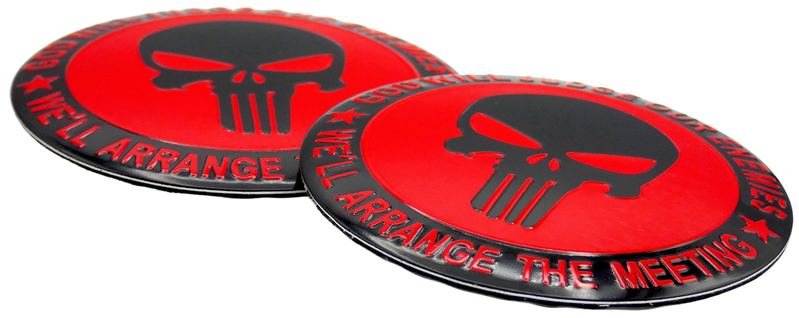 2x 2nd Amendment Decal Sticker Emblem Fender Car Truck Aluminum Dome Shape 2.20″