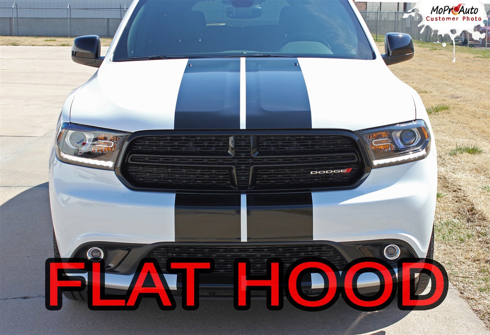 Decal Rally Stripes Kit for DODGE DURANGO SRT 392 Dual Sticker Redline Skirt Lip