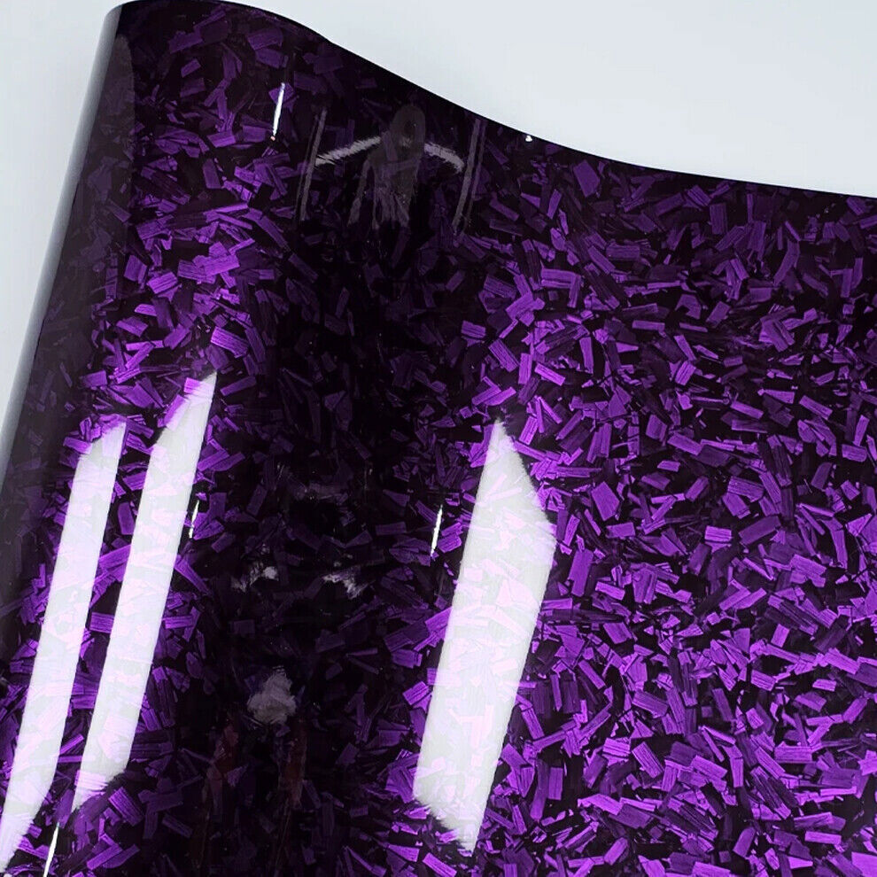 20x152cm Car Glossy Crystal Forged Carbon Fiber Wrapping Vinyl Film Foil Sticker