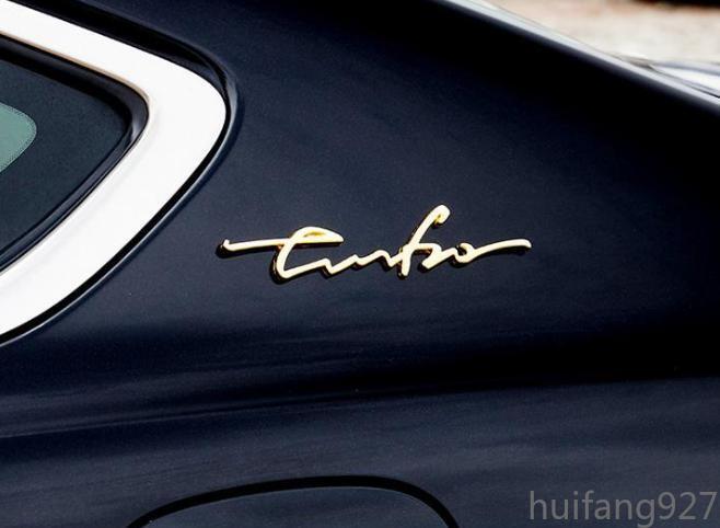 Metal 3D Turbo Car Auto Body Trunk Lid Rear Fender Badge Emblem Decals Sticker