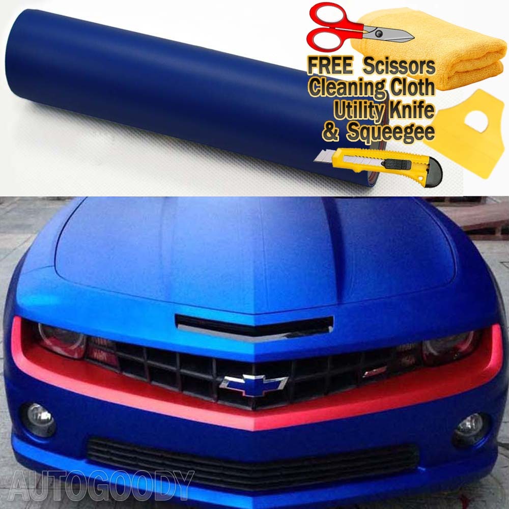 120″x60″ Matte Royal Blue Vinyl Film Wrap Sticker Decal Bubble Free Air Release
