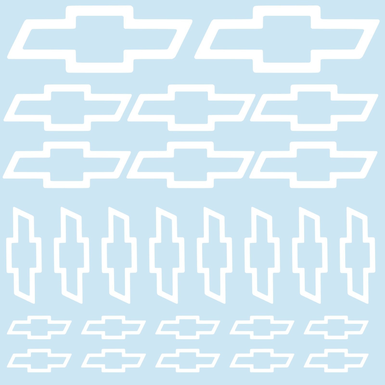 Chevy Bowtie Decal Mega Pack 26 decals – One price *Free shipping Diecut Vinyl