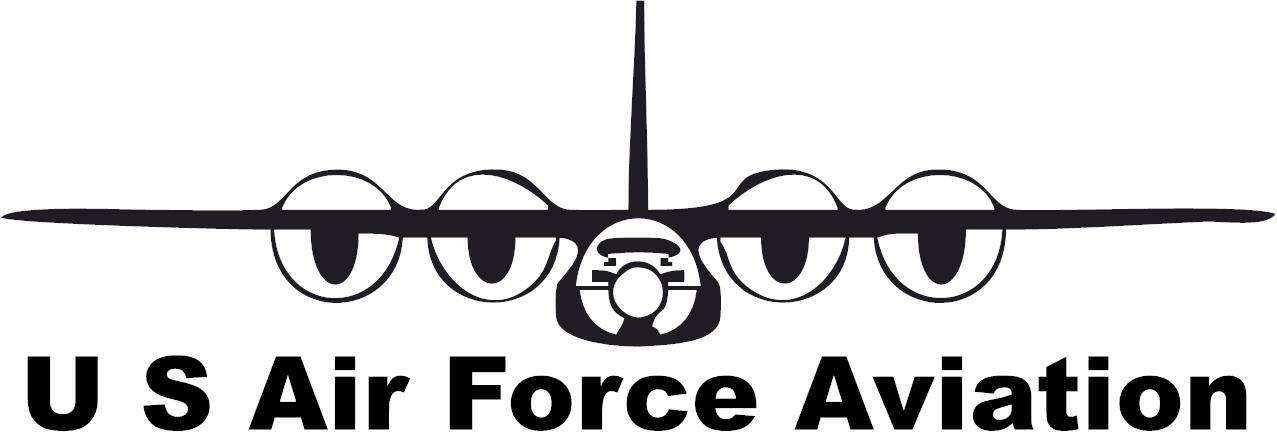 U S Air Force Aviation C-130 3 Mil Vinyl Sticker for a Car or Truck Window