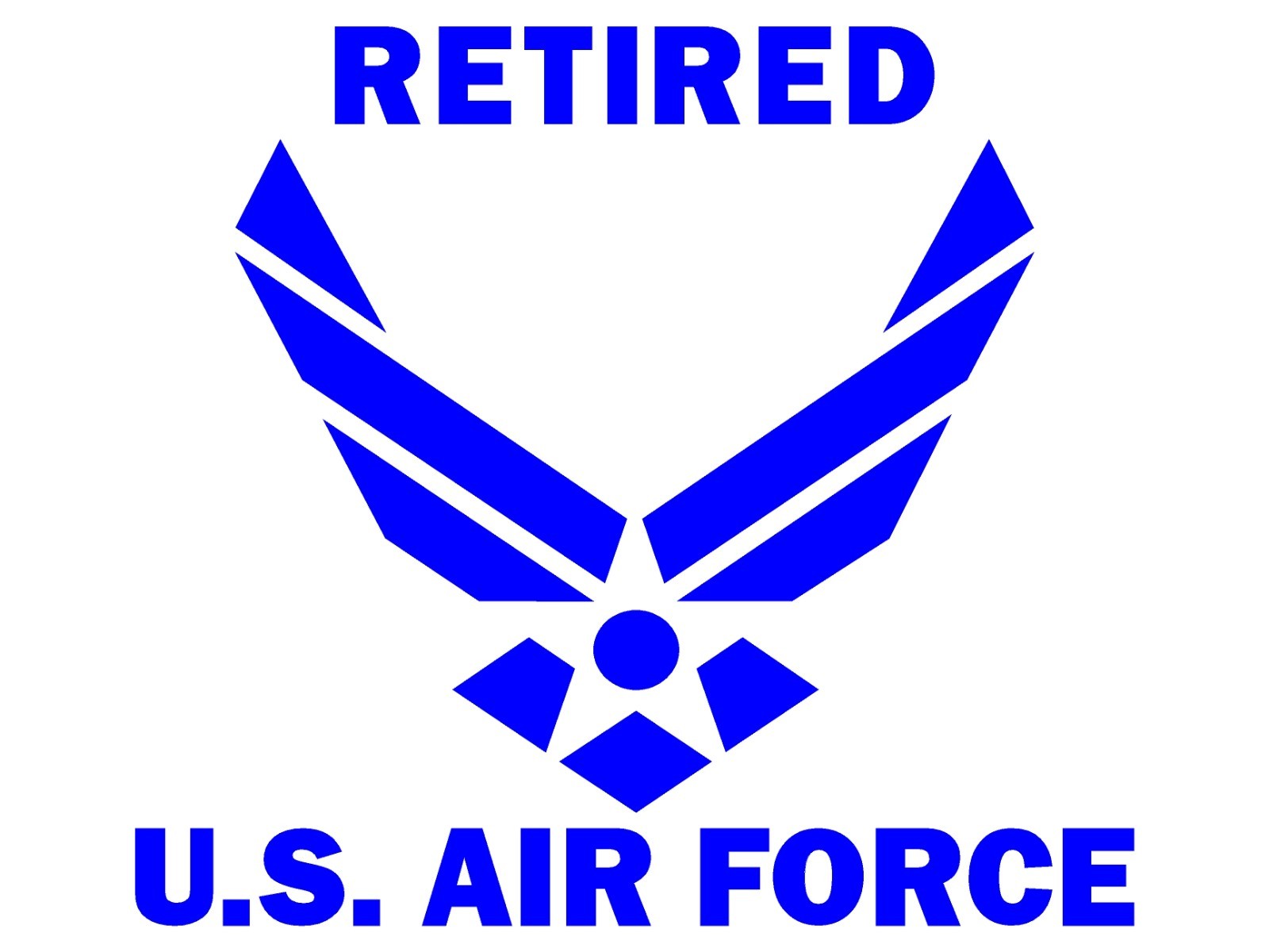 United States Air Force Retired USAF Die Cut Vinyl Decal Many Colors and Sizes