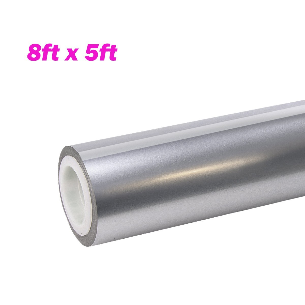 96″x60″ Ultra Gloss PET Liner GT Silver Car Vinyl Wrap Air Release 8FT x 5FT