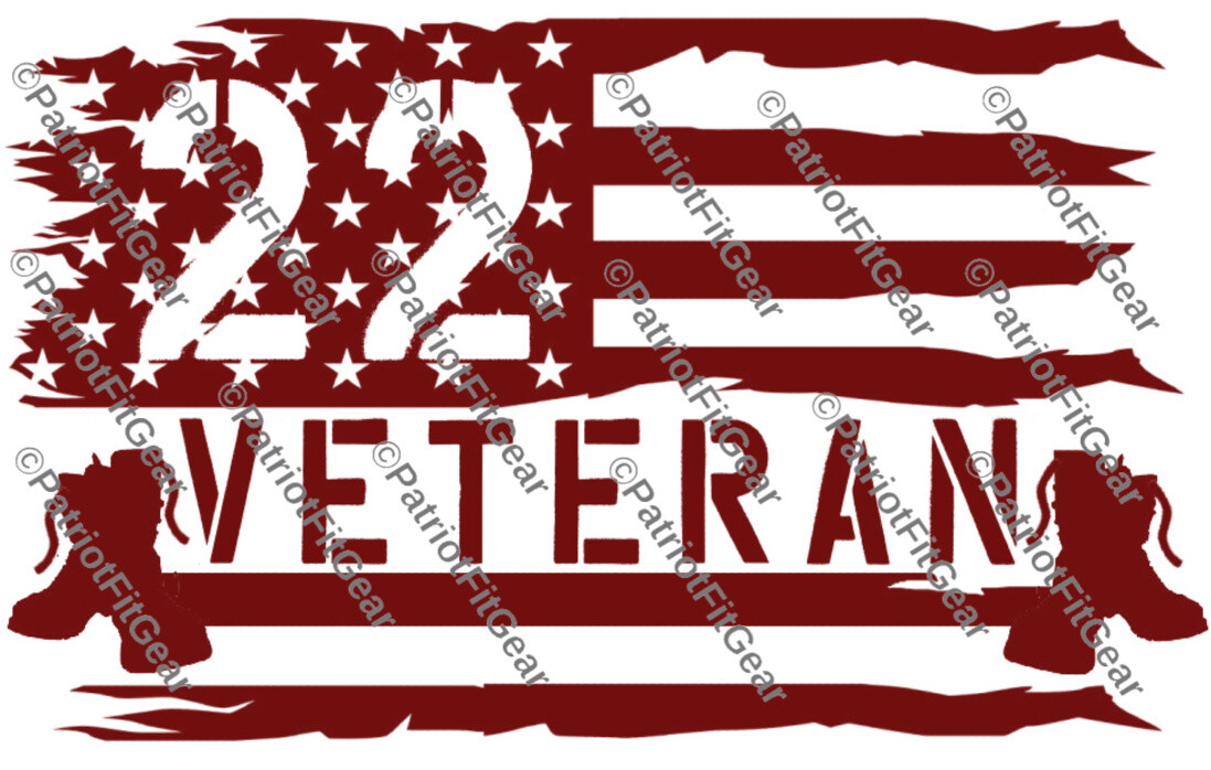 Veteran 22,PTSD The War Within,Support Our Troops,Military,Custom Vinyl Decal